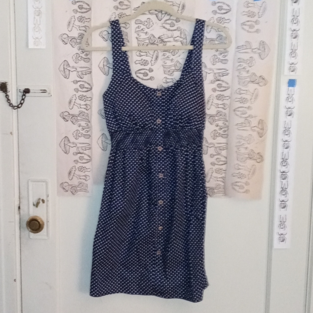 Navy Polka Dot Sundress